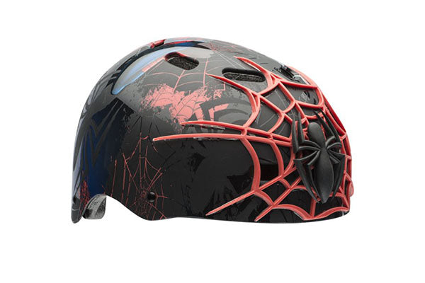 Marvel Spider-Man 3D Web Slinger Multisport Bell Bike Helmet, Black, Child 5+