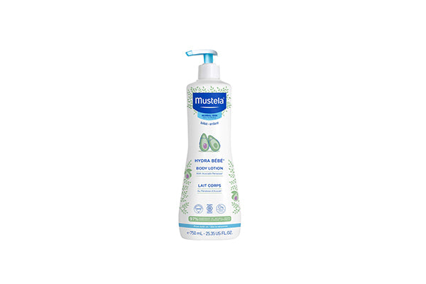 Mustela Baby Hydra Bebe Body Lotion - Daily Moisturizing Baby Lotion with Natural Avocado, Jojoba & Sunflower Oil, 750ml