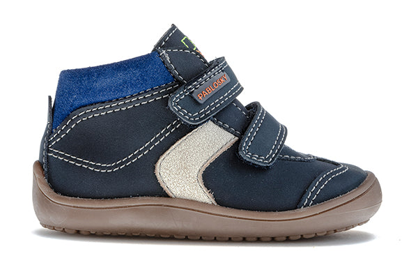 Pablosky Kids Navy Leather Boys Boots - 064224