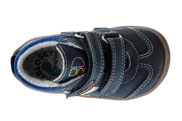 Pablosky Kids Navy Leather Boys Boots - 064224