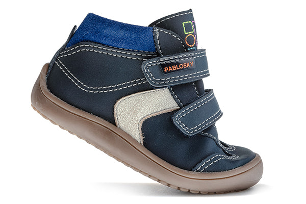 Pablosky Kids Navy Leather Boys Boots - 064224