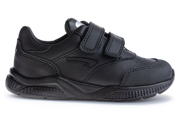 Pablosky Kids Unisex Black Sneaker Shoe with Double Velcro Closure - 204110