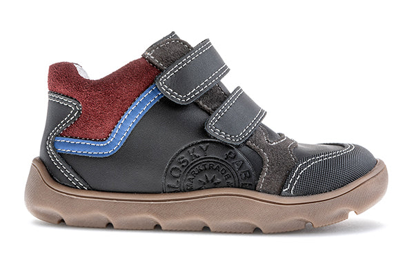 Pablosky Kids Brown Leather Boys Boots with Adherent Closure - 519414