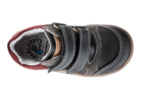 Pablosky Kids Brown Leather Boys Boots with Adherent Closure - 519414