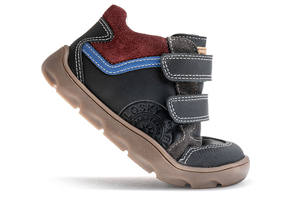 Pablosky Kids Brown Leather Boys Boots with Adherent Closure - 519414
