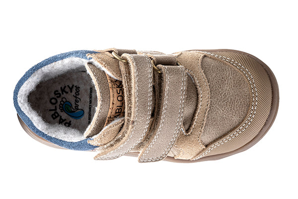 Pablosky Kids Taupe Boys Boots with Adherent Closure - 519436