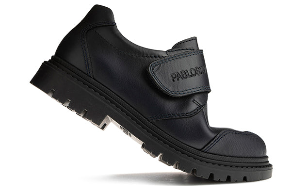 Pablosky Kids Navy Leather Boys Shoe - 728420