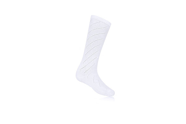 Innovation Pelerine Knee High Cotton Socks, White