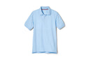 French Toast Unisex Short Sleeve Pique Polo Shirt, Light Blue