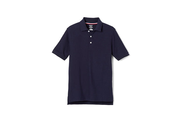 French Toast Unisex Short Sleeve Pique Polo Shirt, Navy