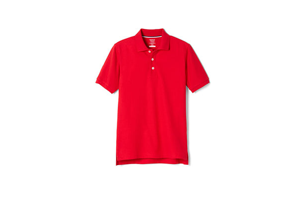 French Toast Short Sleeve Pique Polo Shirt, Red