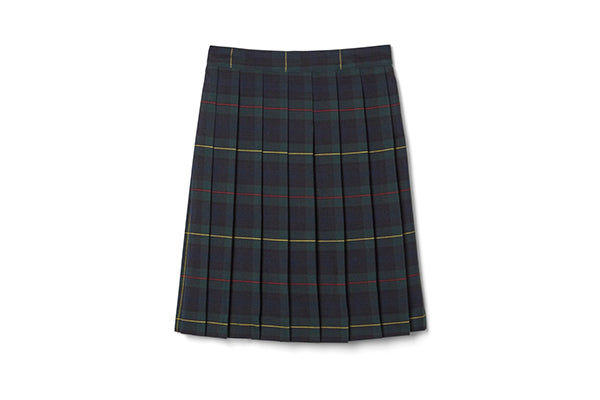 French Toast Girls Plaid Pleated Skirt, Green