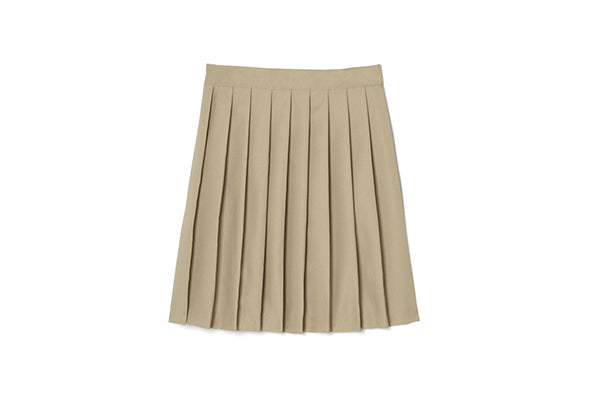 French Toast Girls Pleated Skirt, Khaki