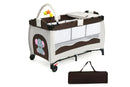 Costway Coffee Baby Crib Playpen Playard Pack Travel Infant Bassinet Bed Foldable