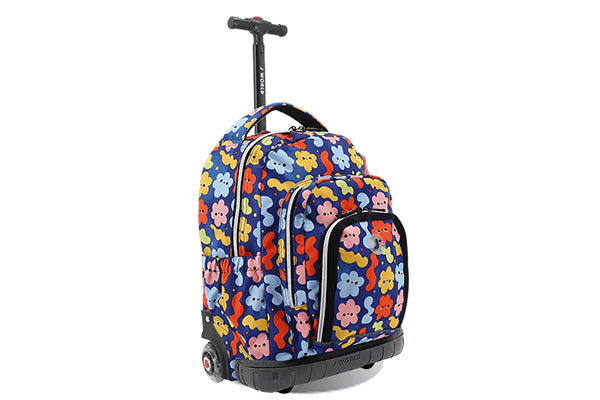 J World Lollipop Kids Rolling Backpack With Lunch Bag (16 Inch) RBS-16LSP, Baby Cloud
