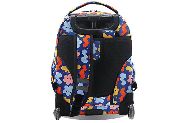 J World Lollipop Kids Rolling Backpack With Lunch Bag (16 Inch) RBS-16LSP, Baby Cloud