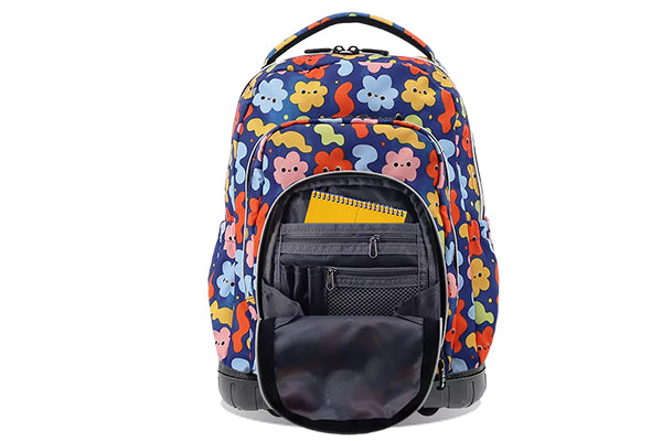 J World Lollipop Kids Rolling Backpack With Lunch Bag (16 Inch) RBS-16LSP, Baby Cloud