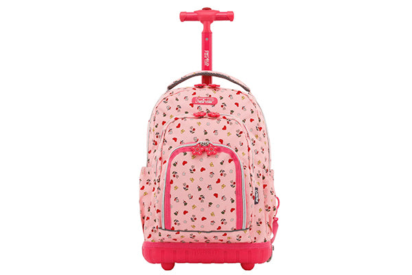 J World Lollipop Kids Rolling Backpack With Lunch Bag (16 Inch) RBS-16LSP, Pink Yard