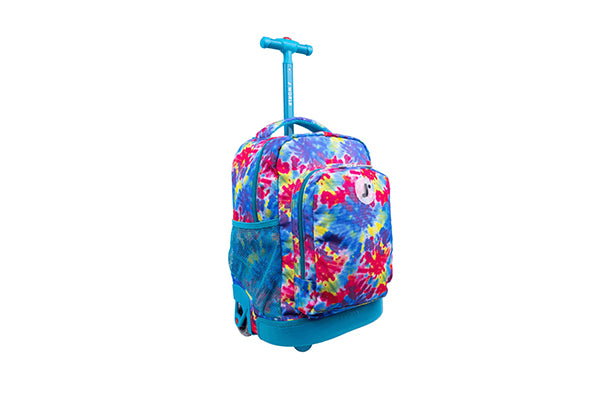 J World Sunny Rolling Backpack (17 Inch) RBS-17, Tie Dye