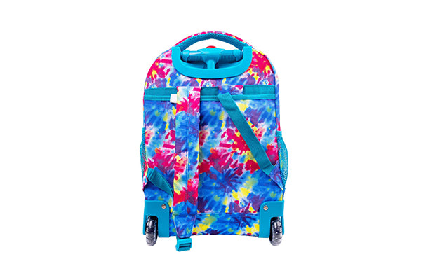 J World Sunny Rolling Backpack (17 Inch) RBS-17, Tie Dye