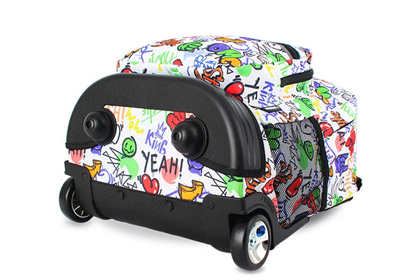 J World Kids Sunrise Rolling Backpack (18 Inch) RBS-18, Street Art