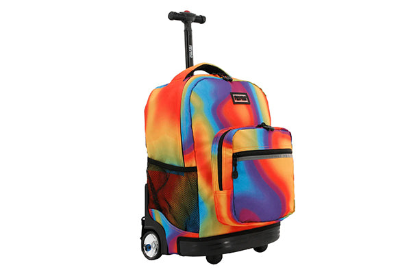 J World Kids Sunrise Rolling Backpack (18 Inch) RBS-18, Heat