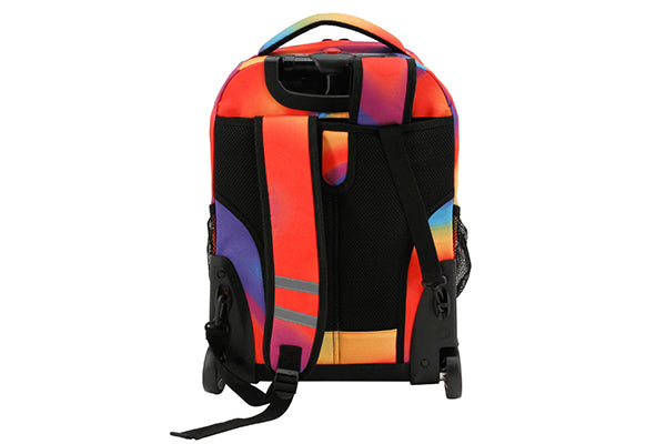 J World Kids Sunrise Rolling Backpack (18 Inch) RBS-18, Heat