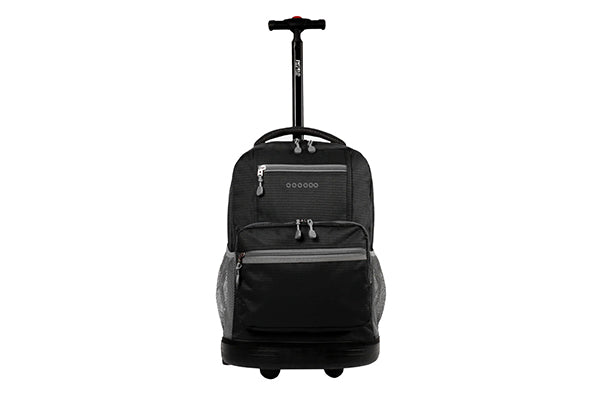 J World Sunlight Rolling Backpack (18 Inch) RBS-18S, Black Grey