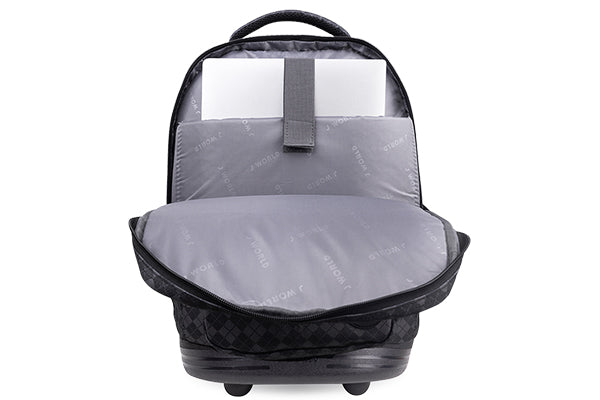 J World Sundance Laptop Rolling Backpack (19.5 Inch) RBS-19, Argyle Black