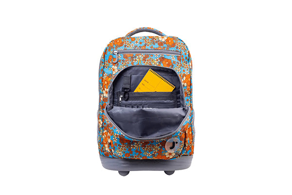 J World Sundance Laptop Rolling Backpack (19.5 Inch) RBS-19, Retro Bloom