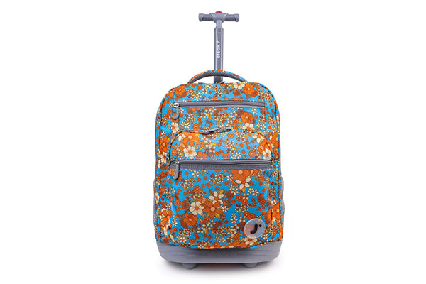 J World Sundance Laptop Rolling Backpack (19.5 Inch) RBS-19, Retro Bloom