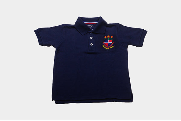 French Toast Cradle School Uniform Polo Shirt, Navy