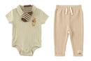 Disney Baby Winnie the Pooh 3PC Brown Bodysuit Pant and Sock Set