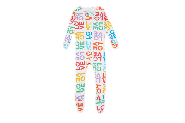 PJ Place Unisex Love Snug Fit Car Snug Fit One Piece Pajamas - White