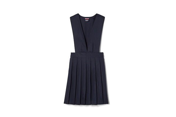 French Toast V-Neck Pleated Jumper, Navy