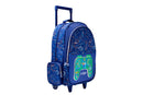 Smiggle Gaming Controller Trolley Backpack with Light-up Wheels - Navy