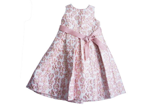 Monsoon Baby Daisy Jacquard Dress Pink