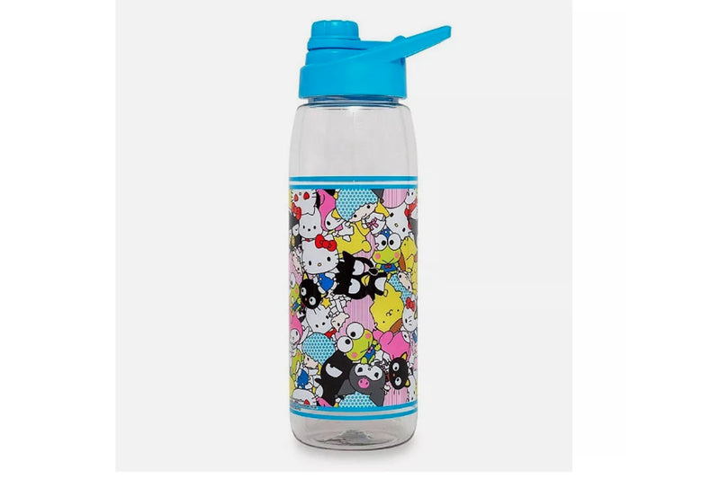 Sanrio Hello Kitty And Friends Plastic Water Bottle with Screw-Top Lid  - 32oz