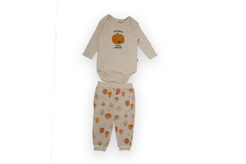 Rabbit and Bear Organic Infant 2pc Bodysuit Pant Set