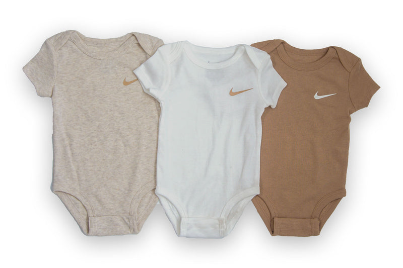 Nike Baby 3-Pack Bodysuit - Pale Ivory Heather