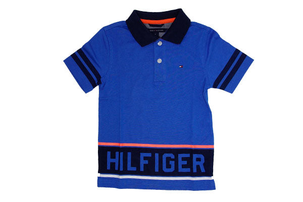 Tommy Hilfiger Boys Split Stripe Color Blocked Polo Shirt