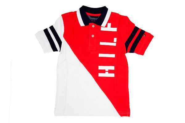 Tommy Hilfiger Boys Color Blocked Logo Print Polo Shirt