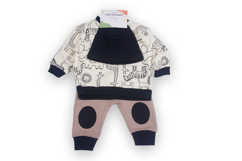 Petit Lem Mini Threads Infant Boys 3pc Outfit SetSet