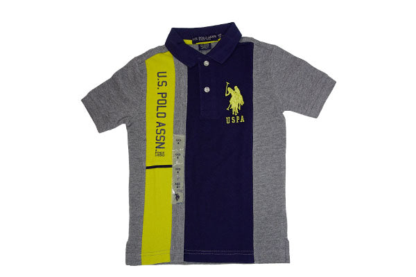 U.S. Polo Assn. Boys Vertical Pique Polo Shirt