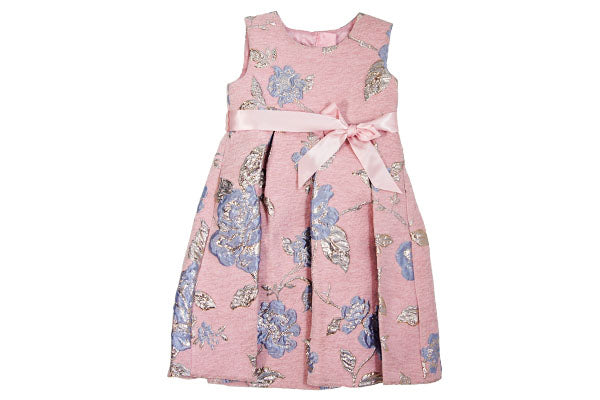 Monsoon Kids Baby Chenille Jacquard Dress Pink