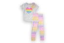Btween Tie Front Dye Flare Leggings Set