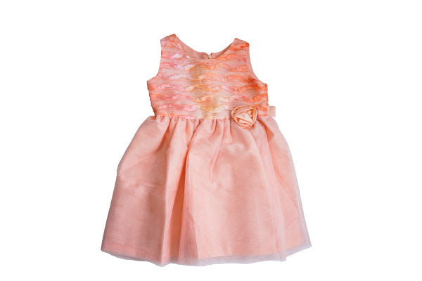 Jayne Copeland Girls Soutache Dress Peach