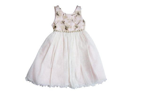 American Princess Blush Gold Girls Dress