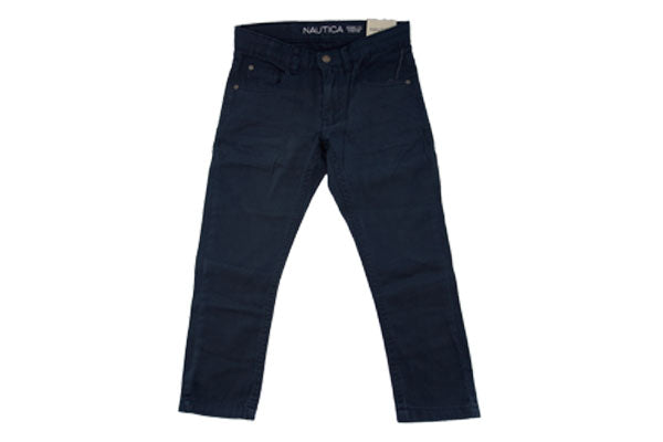 Nautica Boys Denim Skinny Stretch Chinos Trouser Navy