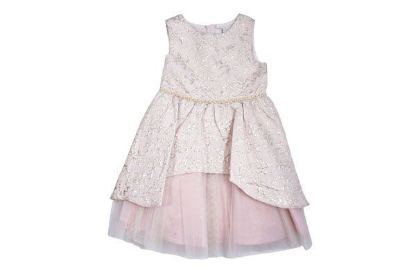 Rare Editions Girls Peplum Brocade Dress